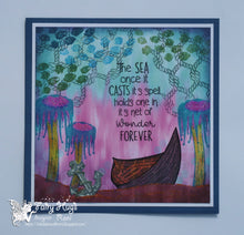 Load image into Gallery viewer, Fairy Hugs - Fairy-Scapes - 6" x 6" - Sea Fair - Fairy Hugs