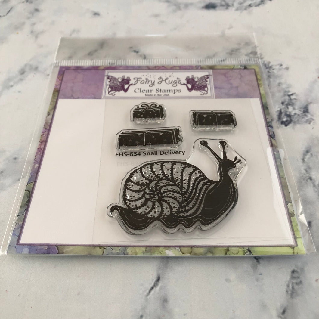 Fairy Hugs Stamps - Snail Delivery