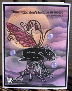 Fairy Hugs - Fairy-Scapes - 6" x 6" - Purple Glow Sphere - Fairy Hugs