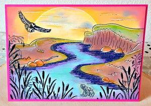 Fairy Hugs Stamps - Stream Scene - Fairy Hugs