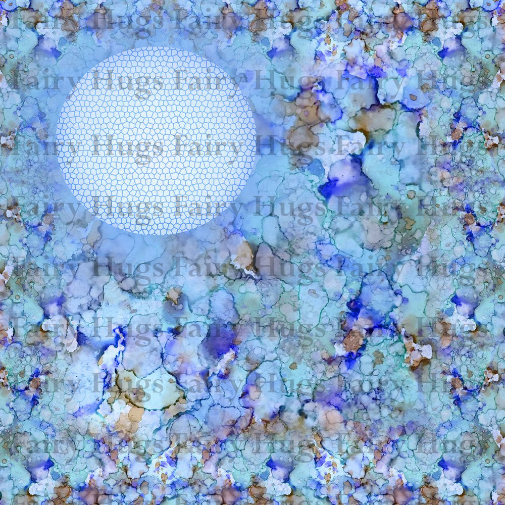 Fairy Hugs - Fairy-Scapes - 6" x 6" - Blue Lagoon - Fairy Hugs