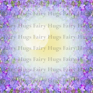 Fairy Hugs - Fairy-Scapes - 6" x 6" - Lavendar Dilly - Fairy Hugs