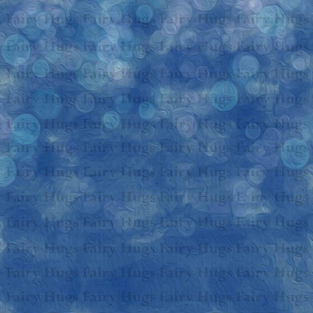 Fairy Hugs - Fairy-Scapes - 6" x 6" - Blue Bubbles - Fairy Hugs