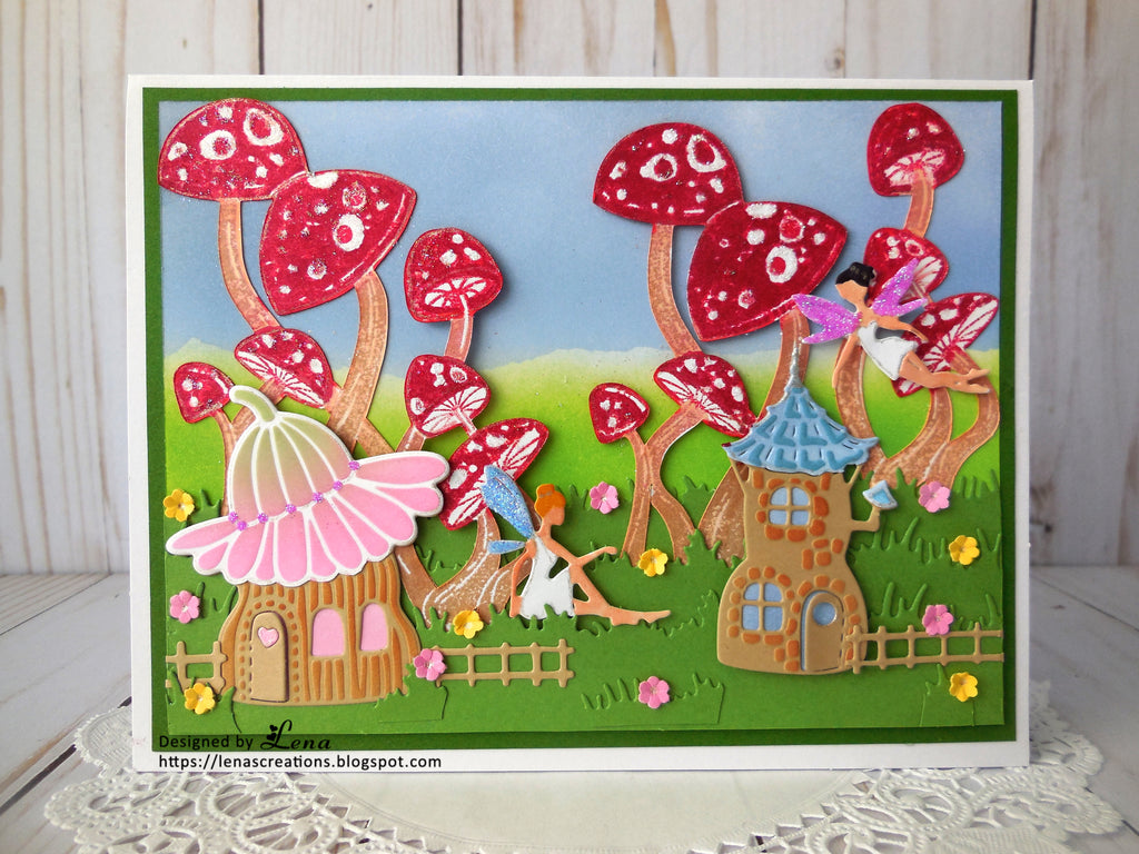 Fairy Hugs Stamps - Dancing Mushrooms - Fairy Hugs