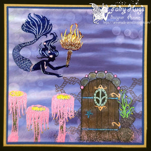 Fairy Hugs - Fairy-Scapes - 6" x 6" - Blue Brilliance - Fairy Hugs