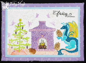 Fairy Hugs Stamps - Stone Fireplace
