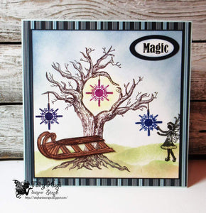Fairy Hugs Stamps - Hanging Snowflakes