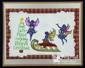 Fairy Hugs Stamps - Holiday Word Tree