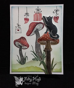 Fairy Hugs Stamps - Ink Cap Mushrooms