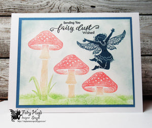 Fairy Hugs Stamps - Spotted Mushroom