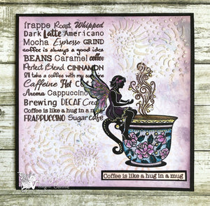 Fairy Hugs Stamps - Coffee Word Collage