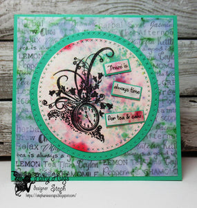 Fairy Hugs Stamps - Tea Word Collage