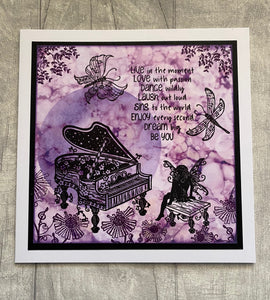 Fairy Hugs Stamps - Piano Flowers