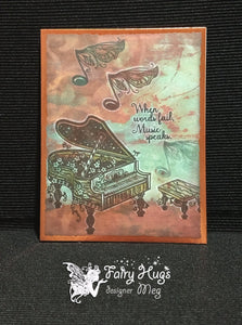 Fairy Hugs Stamps - Fairy Piano