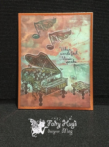 Fairy Hugs Stamps - Piano Bench