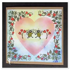 Fairy Hugs Stamps - Heart Flowers